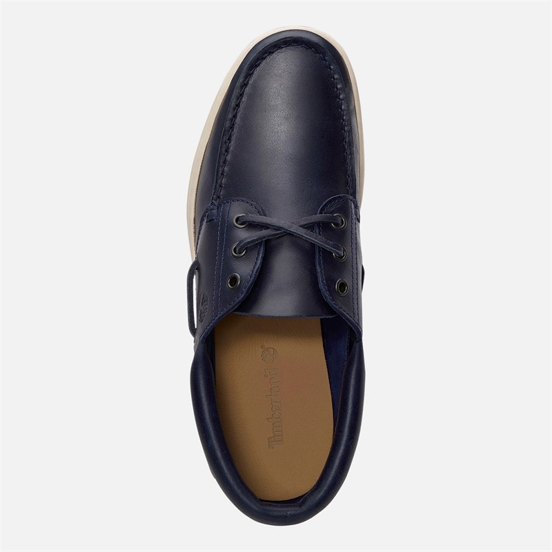 Mens Portofino Pier Boat Shoes Dark Blue Full Grain - Image 4