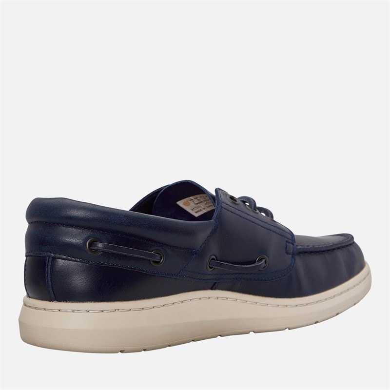 Mens Portofino Pier Boat Shoes Dark Blue Full Grain - Image 5