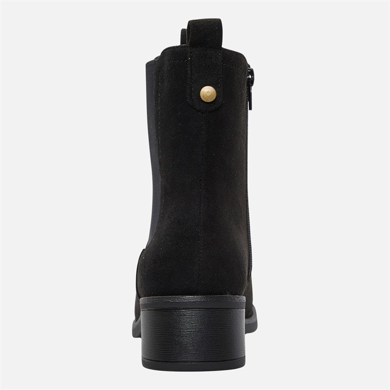 Womens Chelsea Boots Black Micro - Image 4
