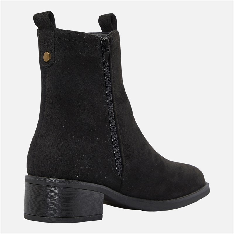 Womens Chelsea Boots Black Micro - Image 5