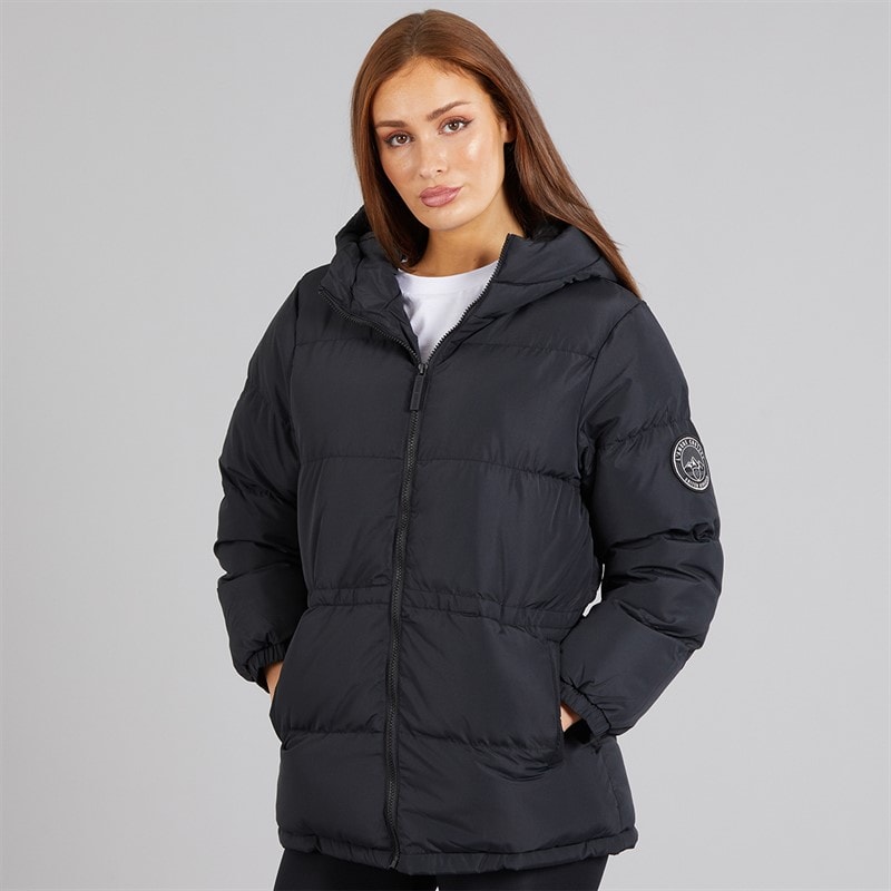 Womens Lola Short Puffer Black - Image 3