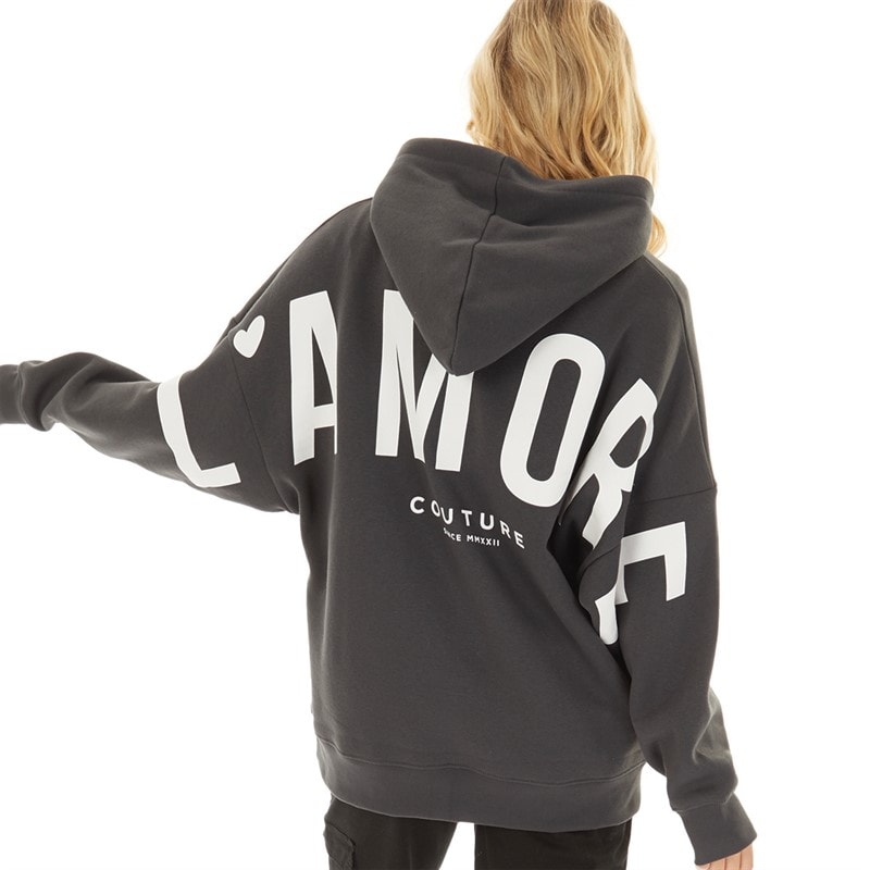 Womens Ryleigh Hoodie Charcoal - Image 3
