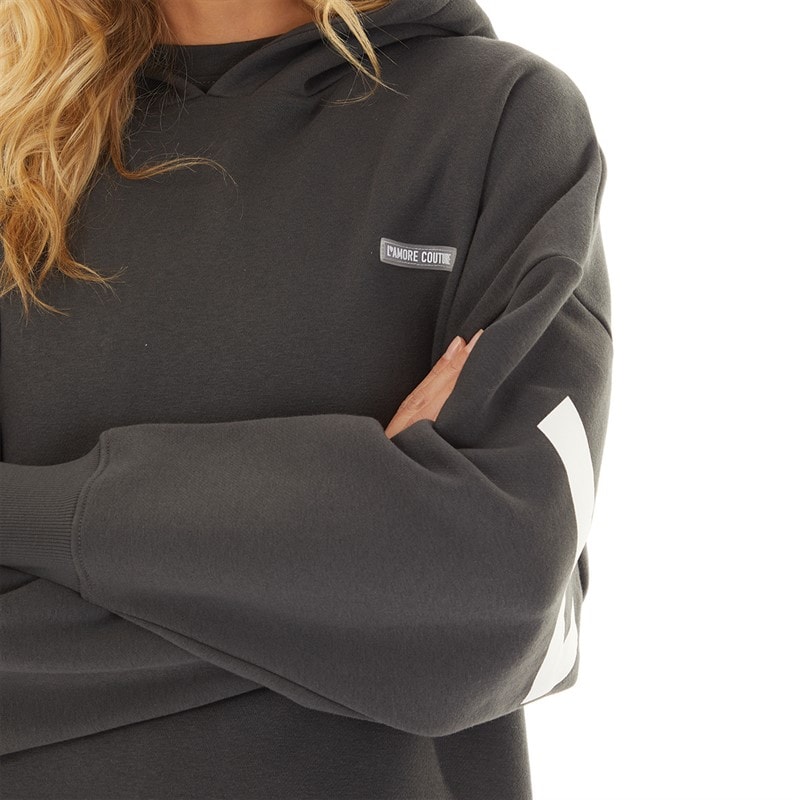 Womens Ryleigh Hoodie Charcoal - Image 5