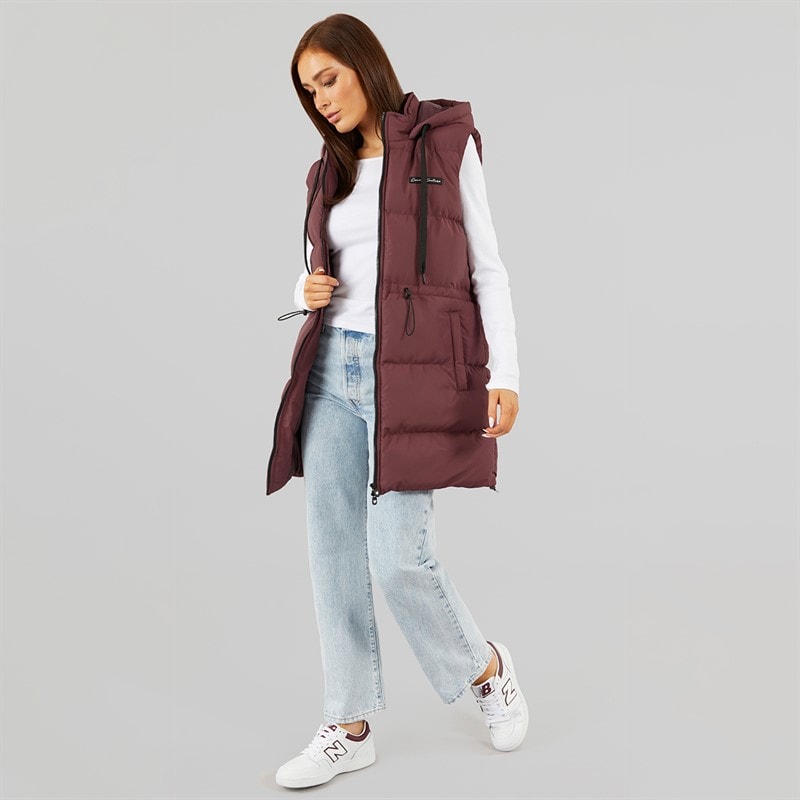 Womens Starlight Gilet Burgundy - Image 4