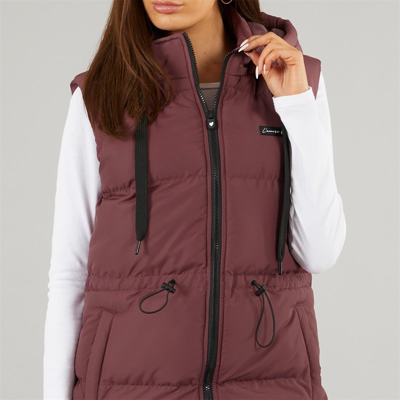 Womens Starlight Gilet Burgundy - Image 5