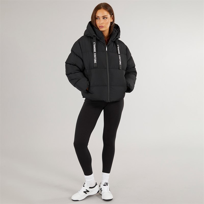 Womens Rhode Island Short Puffer Black - Image 4