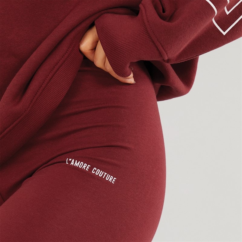 Womens Ryleigh Leggings Burgundy - Image 3