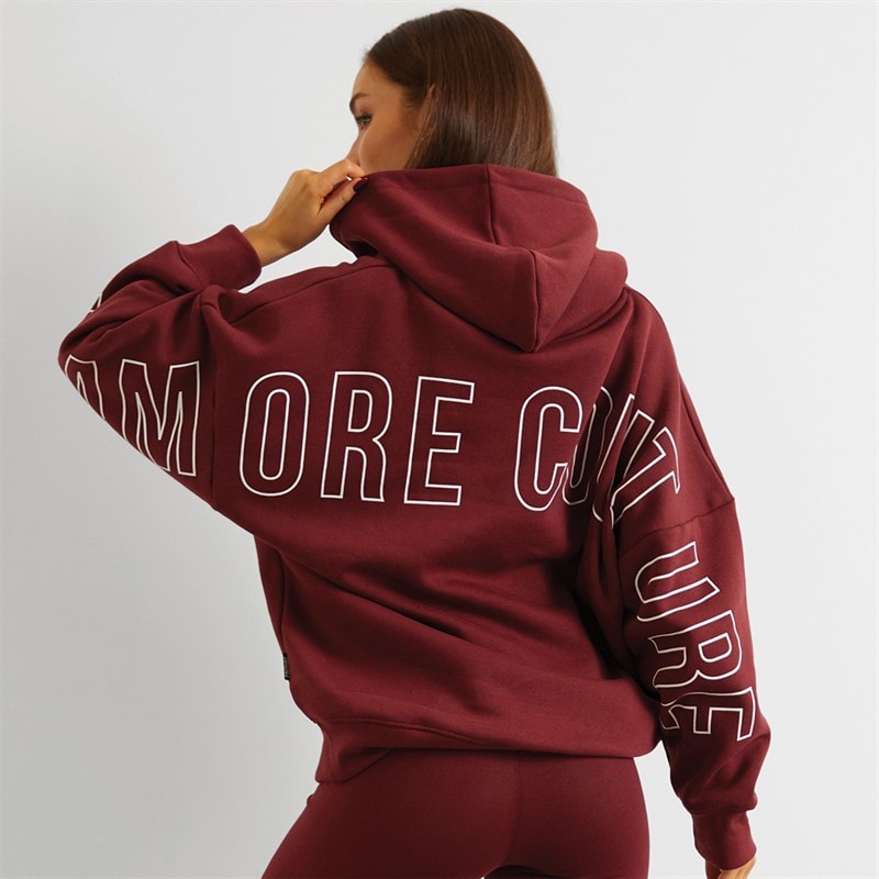 Womens Norwalk Hoodie Burgundy - Image 2