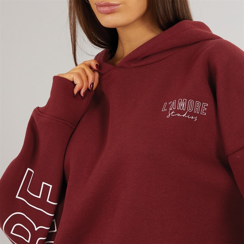 Womens Norwalk Hoodie Burgundy - Image 3
