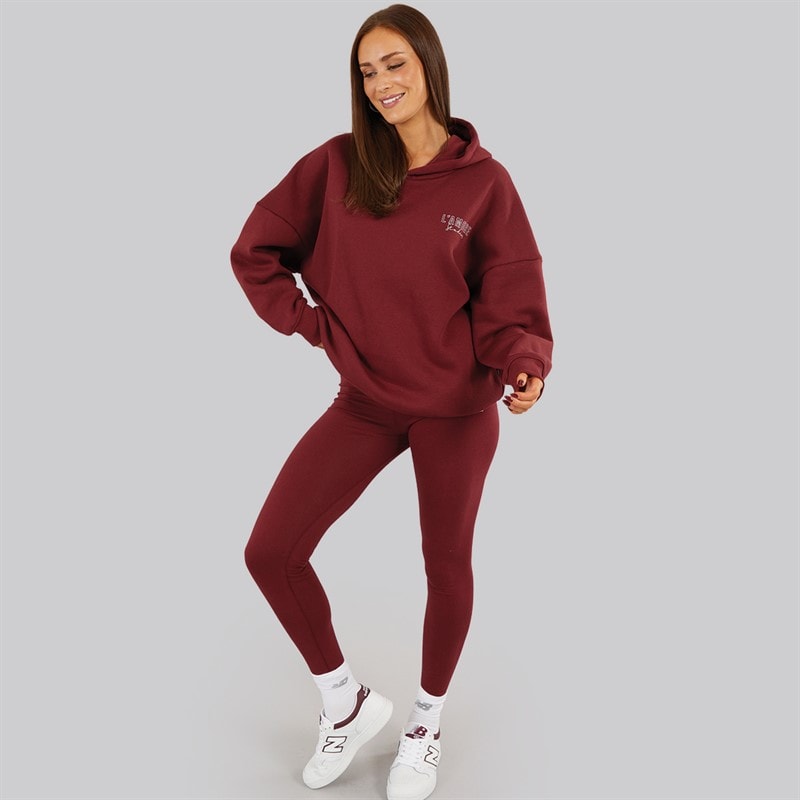 Womens Norwalk Hoodie Burgundy - Image 5