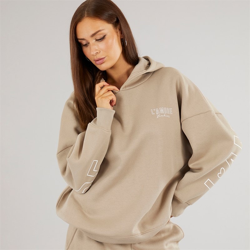 Womens Norwalk Hoodie Taupe - Image 2