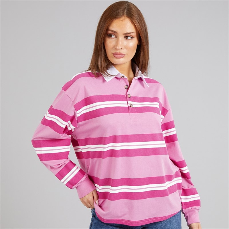 L'amore Couture Womens Palomas Polo Shirt Pink