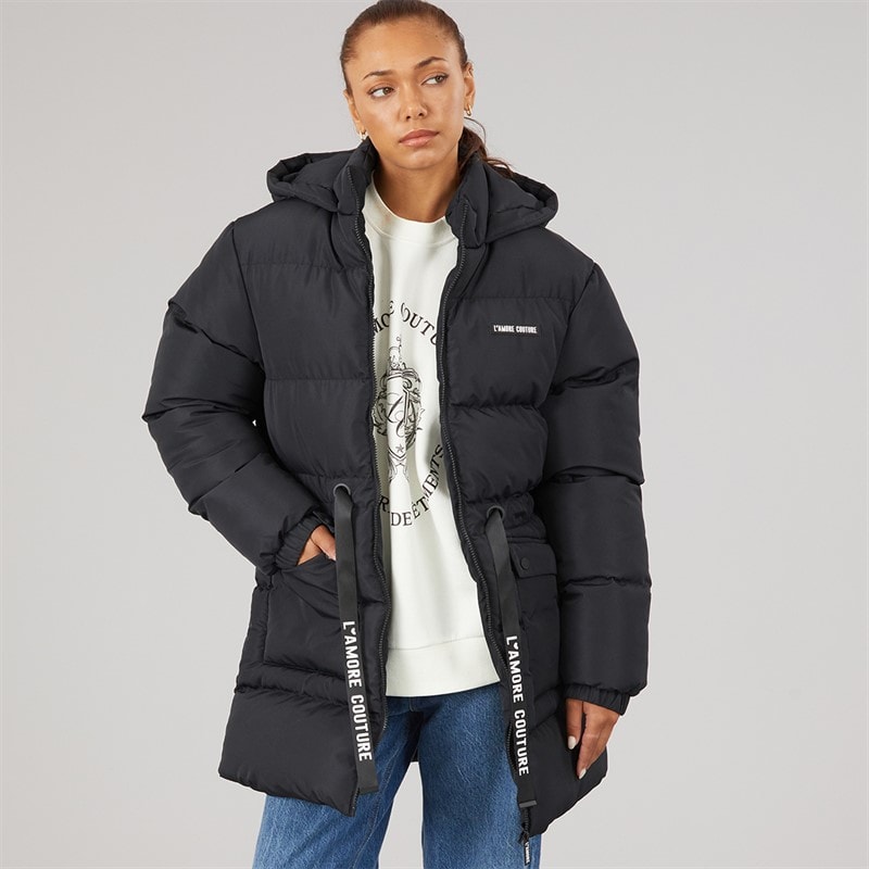 Womens Liana Short Puffer Coat Black - Image 1