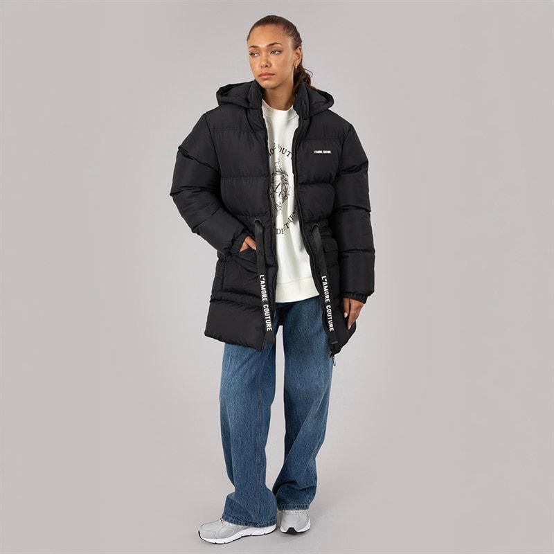Womens Liana Short Puffer Coat Black - Image 4