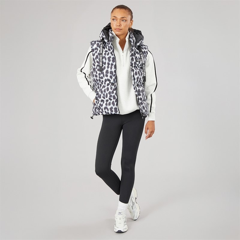 Womens Starling Short Gilet Leopard - Image 4