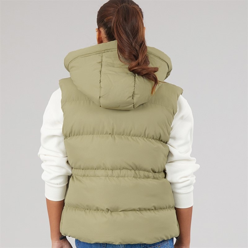 Womens Starling Short Gilet Khaki - Image 2