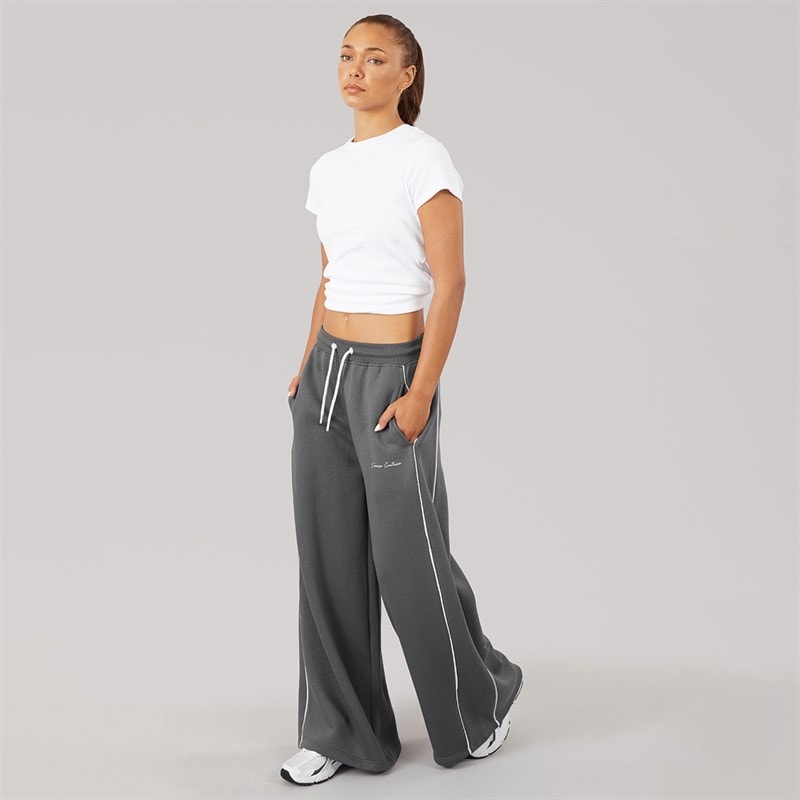 Womens Lira Wide Leg Joggers Charcoal - Image 3