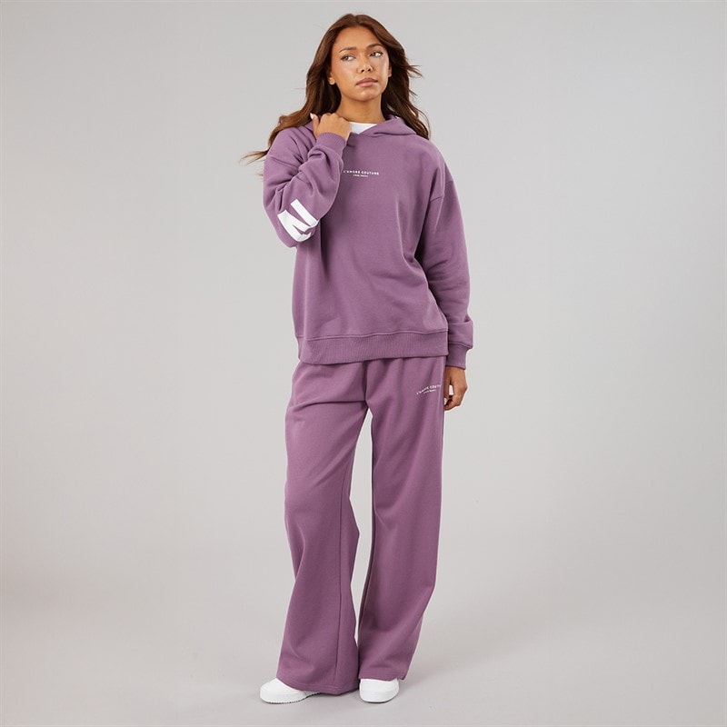 Womens Novalie Wide Leg Joggers Grape - Image 4