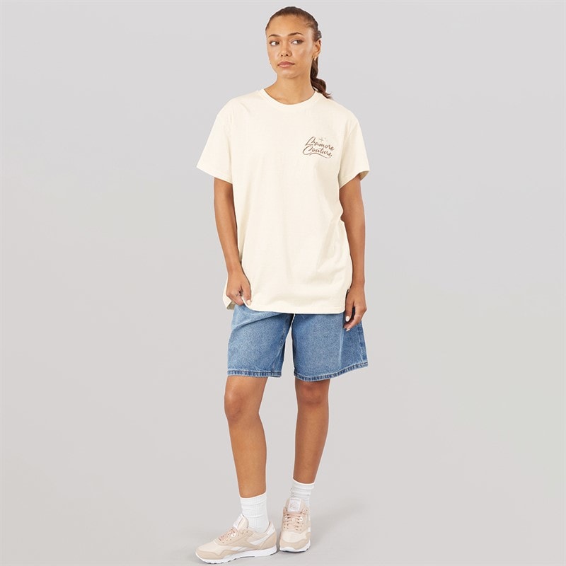 Womens Marlow Oversized T-Shirt Cream - Image 3