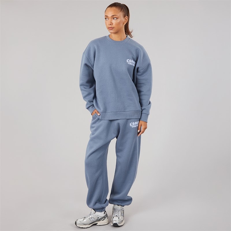 Womens Breia Sweatshirt And Joggers Tracksuit Stone Blue - Image 2