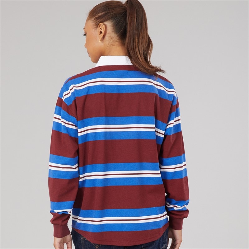 Womens Palomas Rugby Shirt Burgundy - Image 2