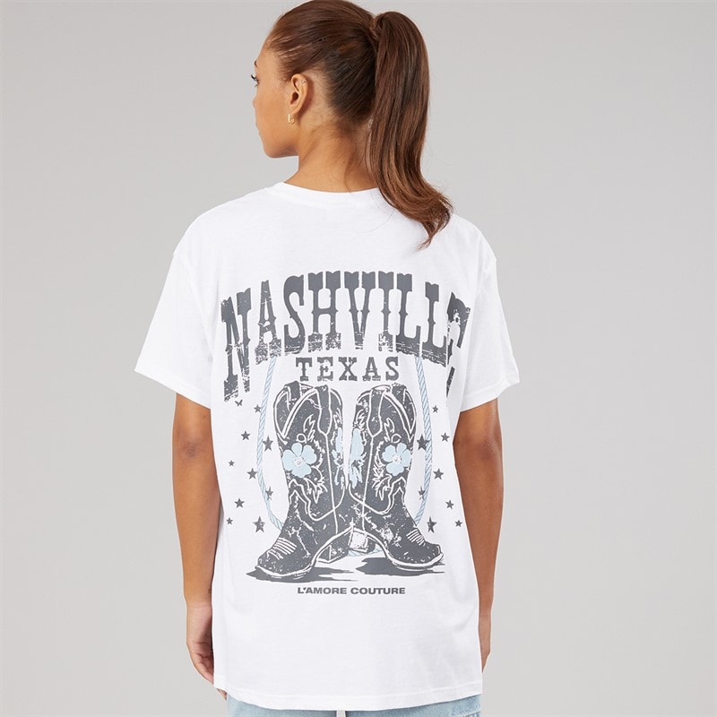 Womens Texas T-Shirt White - Image 3