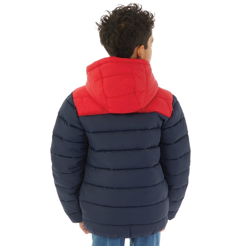 Boys Colour Block Yoke Puffer Jacket Navy Blazer - Image 2