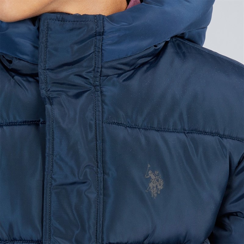Boys Heavy Puffer Coat Navy Blazer - Image 5
