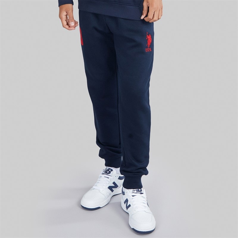 U.S. POLO ASSN. Boys Player 3 LB Joggers Dark Sapphire Navy/Haute Red DHM