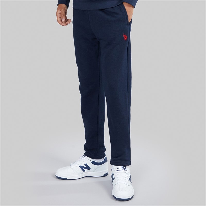 U.S. POLO ASSN. Boys DHM Straight Leg LB Joggers Dark Sapphire Navy/Haute Red DHM