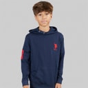 Boys Player 3 LB Hoodie Dark Sapphire Navy/Haute Red DHM
