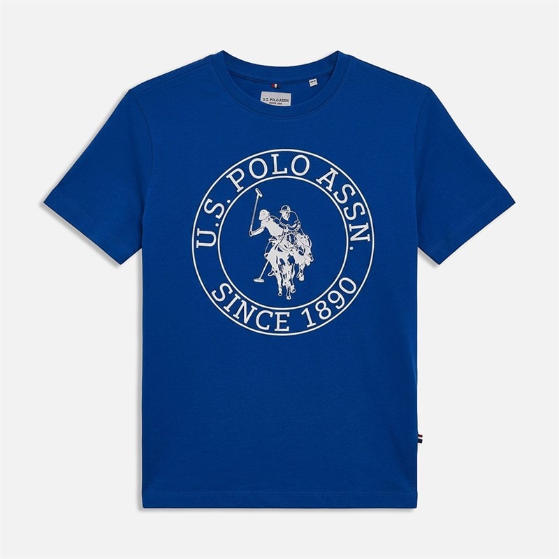 U.S. POLO ASSN. Boys USPA Circle Print T-Shirt Sodalite Blue