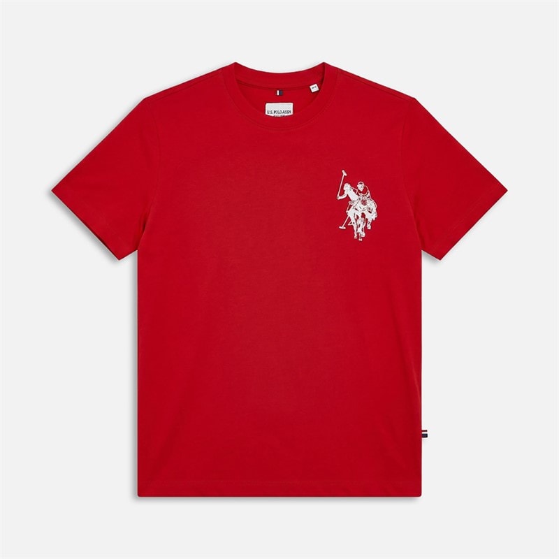 U.S. POLO ASSN. Boys Large DHM Graphic T-Shirt Haute Red