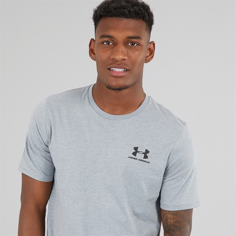 Under Armour Mens UA Sportstyle Left Chest Short Sleeve T-Shirt Grey - Image 3