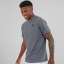 Mens UA Sportstyle Left Chest Short Sleeve T-Shirt Castlerock/Black