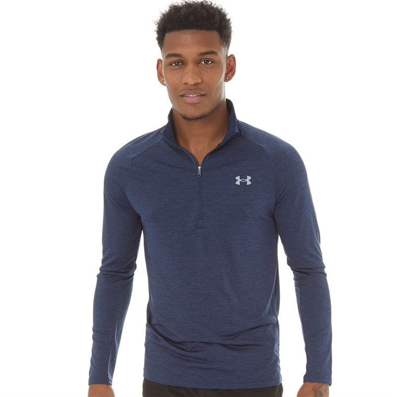 Mens UA Tech 2.0 1/2 Zip Academy/Steel - Image 3