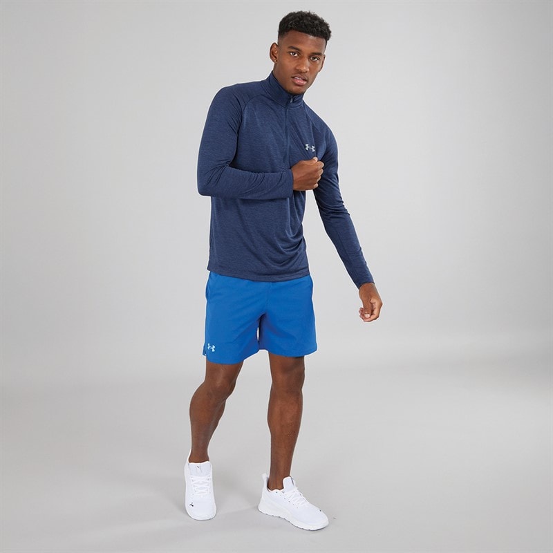 Mens UA Tech 2.0 1/2 Zip Academy/Steel - Image 4