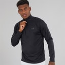 Mens UA Tech 2.0 1/2 Zip Black/Charcoal