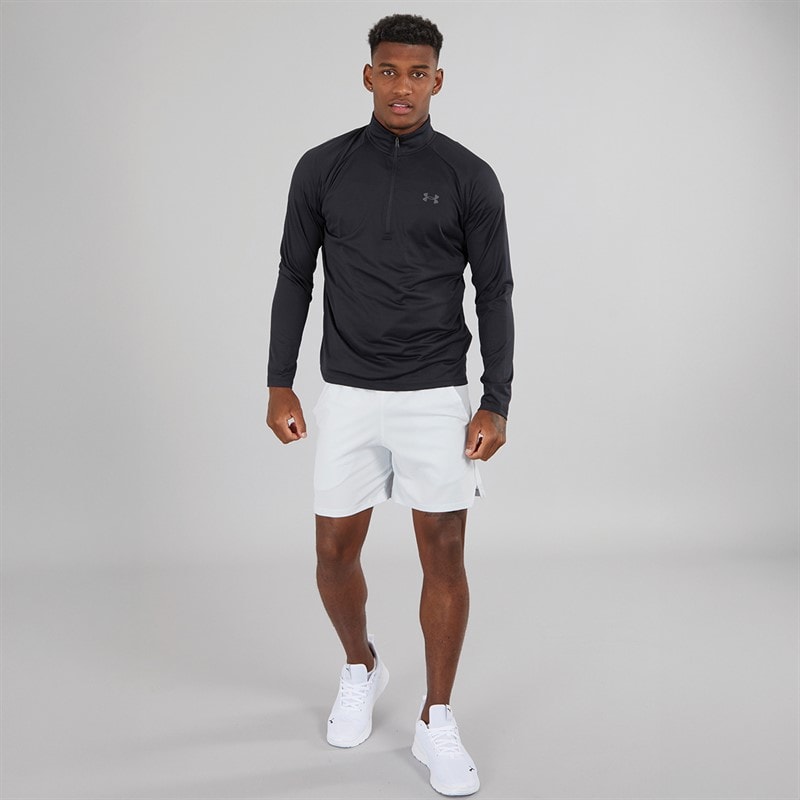 Mens UA Tech 2.0 1/2 Zip Black/Charcoal - Image 3