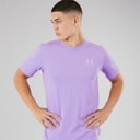Mens UA Sportstyle Left Chest Short Sleeve T-Shirt Transparent/Distant Grey