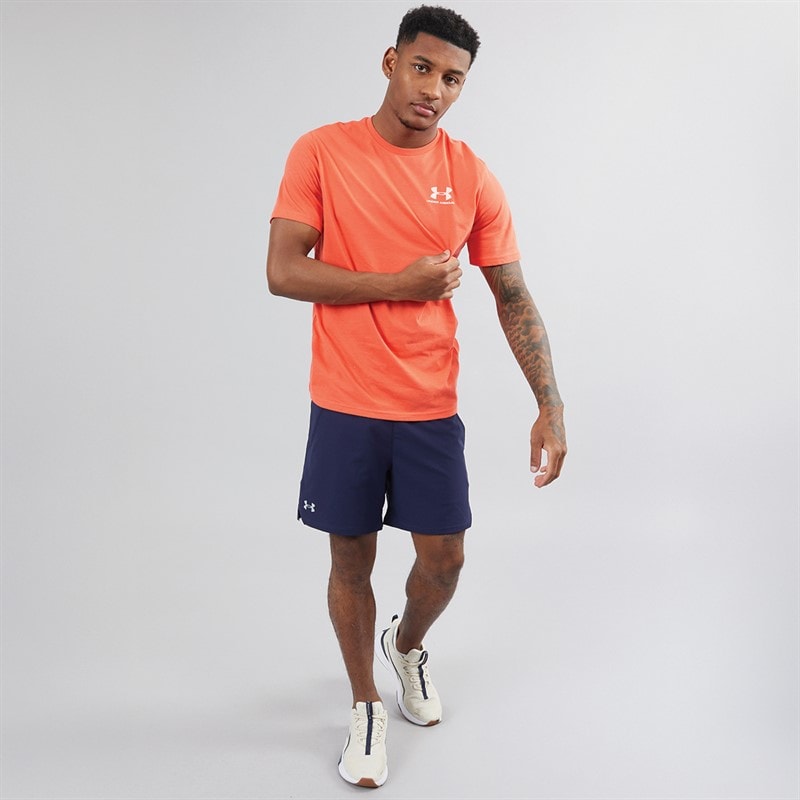 Mens UA Vanish Woven 6 Inch Shorts Midnight Navy/Mod Grey - Image 4