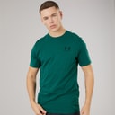 Mens UA Sportstyle Left Chest Short Sleeve T-Shirt Rack Green/Arden Green
