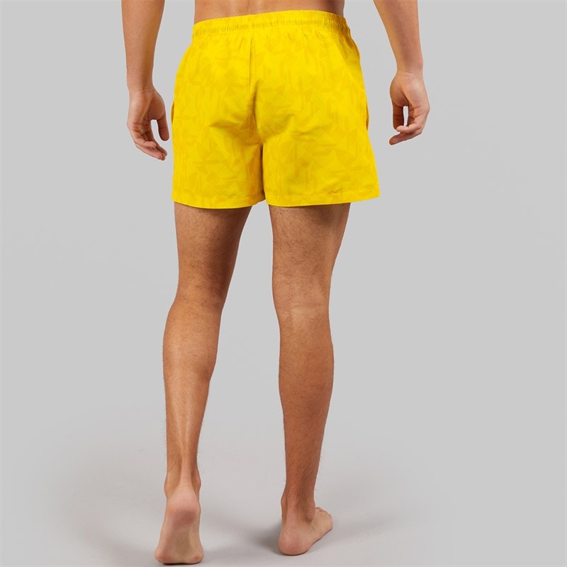 Mens Racer Swim Shorts Yellow/Green - Image 2
