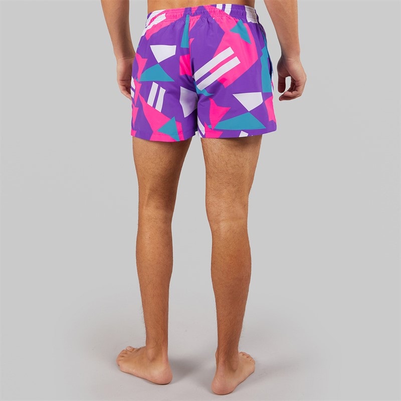 Mens Loco Swim Shorts Prism Violet/Knockout Pink/Hawiian Blue - Image 2