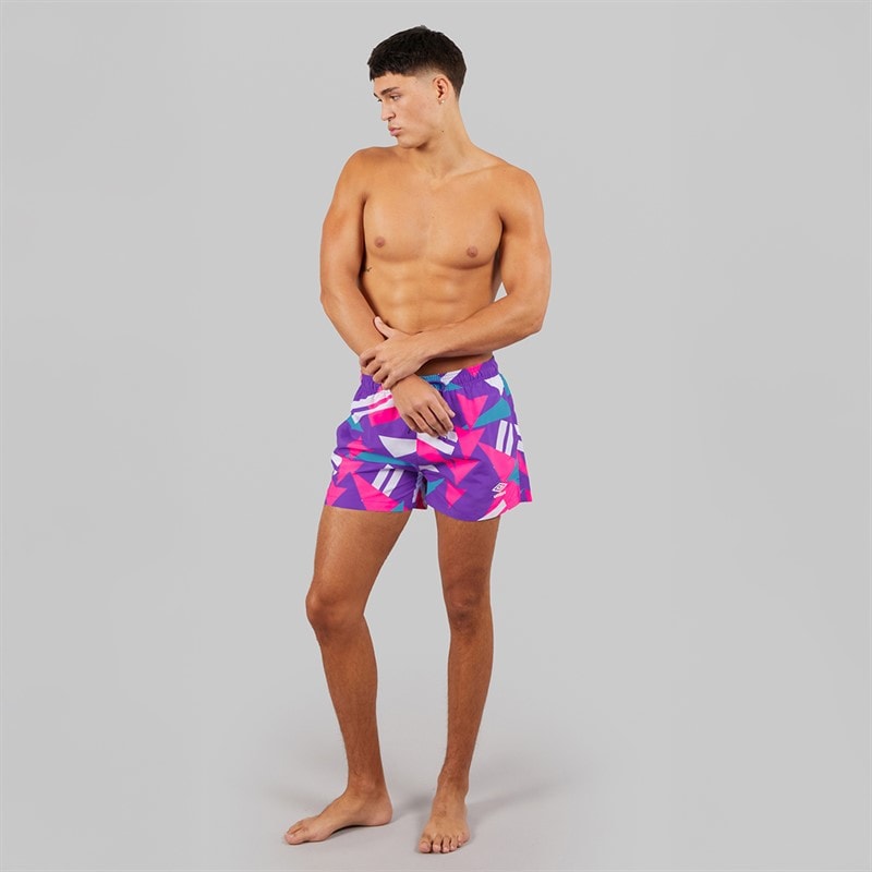 Mens Loco Swim Shorts Prism Violet/Knockout Pink/Hawiian Blue - Image 4
