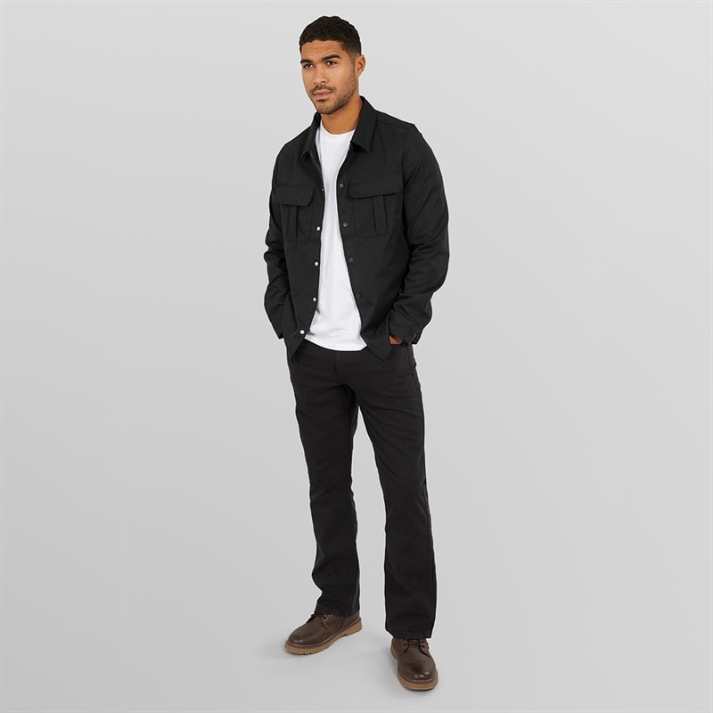 Mens Horizon Regular Bootcut Jeans Black Rinse - Image 4