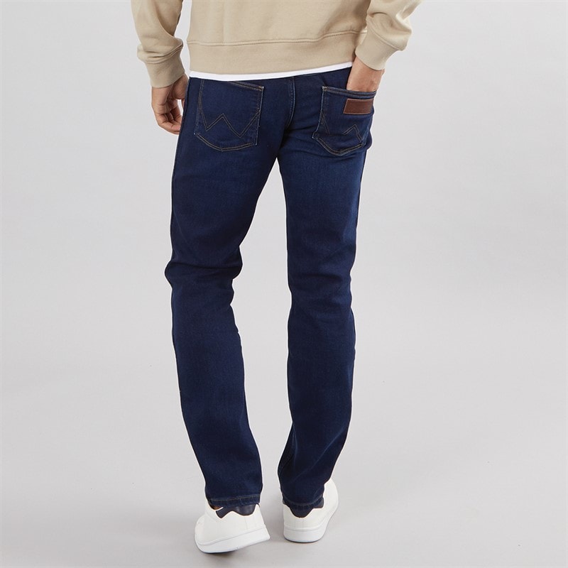 Mens Greensboro Regular Straight Cord Trousers Cosmic Blue - Image 2