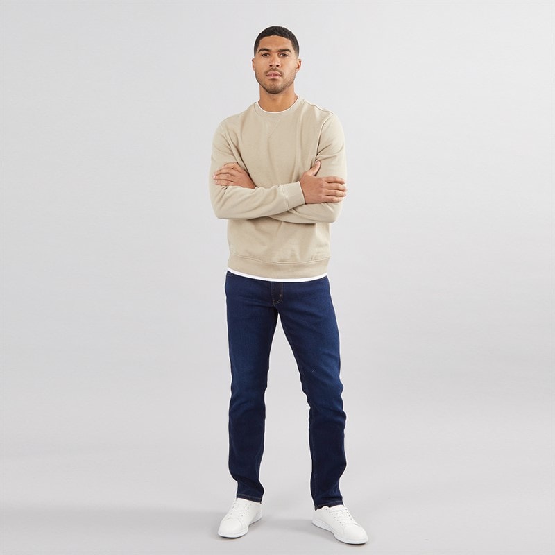 Mens Greensboro Regular Straight Cord Trousers Cosmic Blue - Image 3