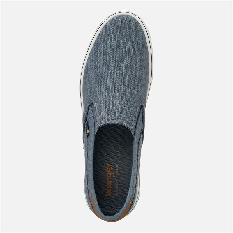 Mens Calypso Slip On Trainers Dark Denim - Image 4