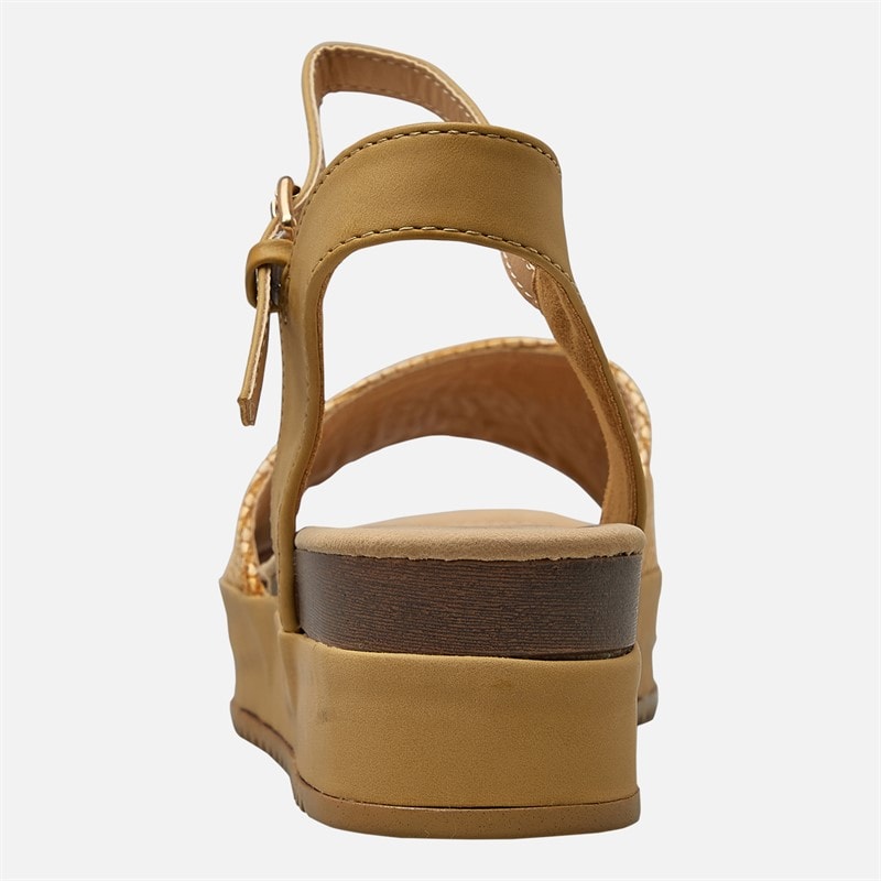 Womens Norma Chunky Ankle Strap Sandals Warm Sand - Image 4